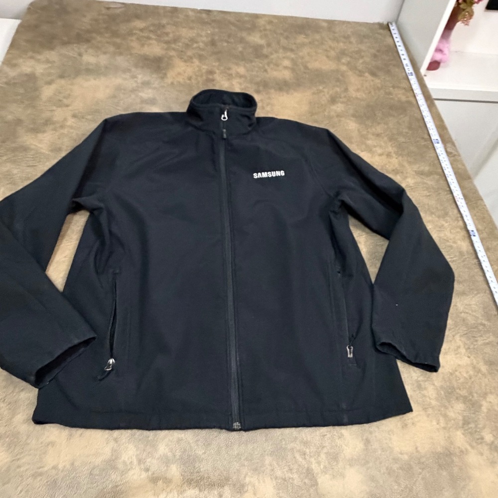 Port Authority Soft Shell Jacket Mens XL Black Samsung Embroidered J317